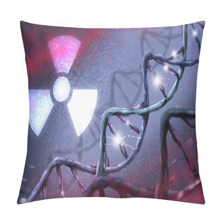 Personality  DNA And Radioactive Symbols. Pillow Covers