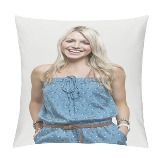 Personality  Young Woman In Jump Suit Pillow Covers