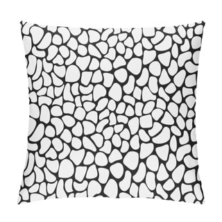 Personality  Seamless Abstract Irregular Cobblestone Pattern. Vector Leather Or Paving Stone Texture. Pillow Covers