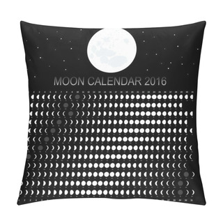 Personality  Moon Calendar 2016 Pillow Covers