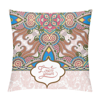 Personality  Unusual Floral Ornamental Template With Place For Your Text, Ori Pillow Covers