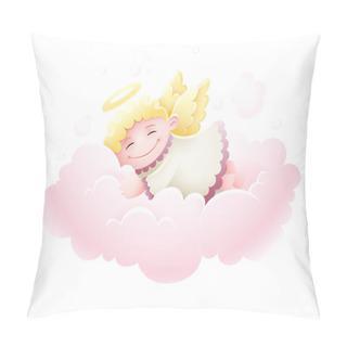 Personality  Angel Cupid Baby Sleeping At Cloud Pillow Covers