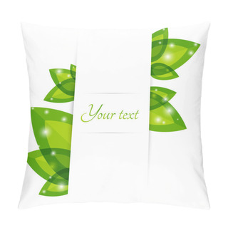 Personality  Fresh Green Leaves Vector Border Pillow Covers