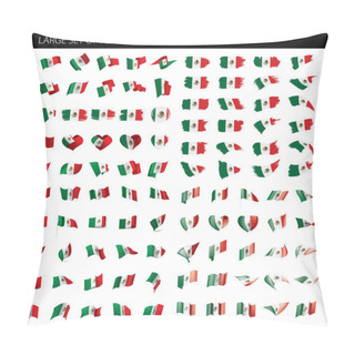 Personality  Mexican Flag, Vector Illustration Pillow Covers