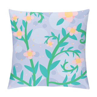 Personality  Seamless Background With Spring Flowers On Background Pillow Covers