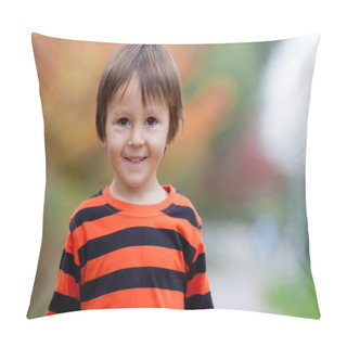 Personality  Autumn Portrait Of A Boy In The Park Pillow Covers