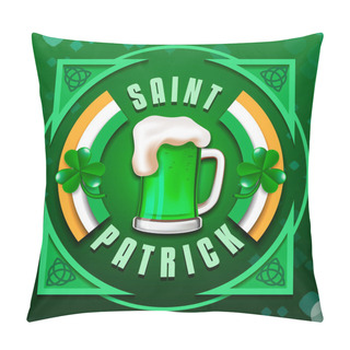 Personality  Saint Patrick's Day Beer Background Pillow Covers