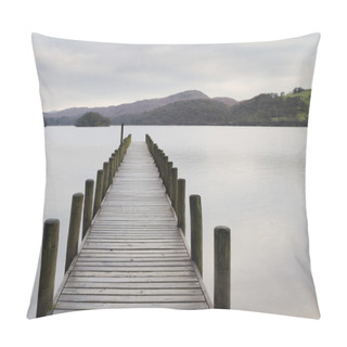 Personality  Wooden Jetty In The Lake District Pillow Covers