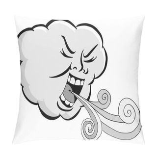 Personality  Angry Cloud Blowing Wind Cartoon Pillow Covers