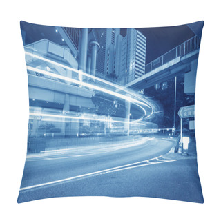 Personality  Hong Kong Night View With Car Light Pillow Covers