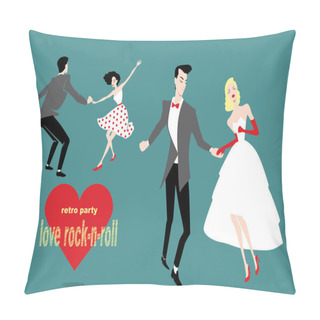 Personality  Retro Dancing Rock 'n' Roll Couples Pillow Covers