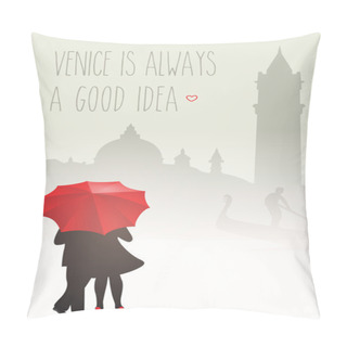 Personality Romantic Couple In Venice Pillow Covers