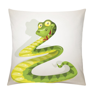 Personality  Cute Snake Bent In The Form Of A Christmas Tree Pillow Covers