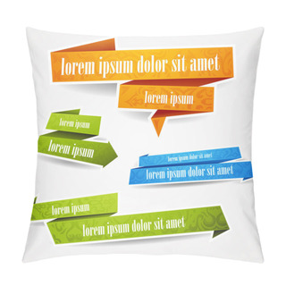 Personality  Banners Of Folded Colorful Paper Pillow Covers