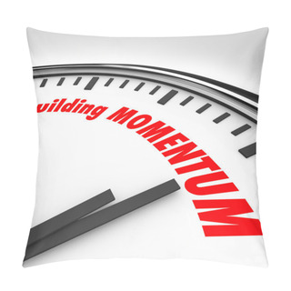 Personality  Building Momentum Clock Time Words Moving Forward Pillow Covers