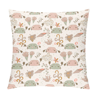 Personality  Funny Pattern With Cute Crabs. Cartoon Summer Pattern For Children Pillow Covers