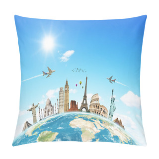 Personality  Travel The World Clouds Plane Concept Pillow Covers
