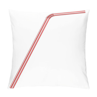 Personality  Drinking Straw Isolated On White Pillow Covers