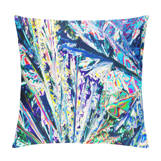 Personality  Tartaric Acid Crystals In Polarized Light Pillow Covers
