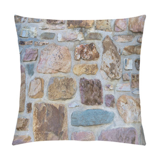 Personality  Historic Stone Wall Close Up As Background Pillow Covers