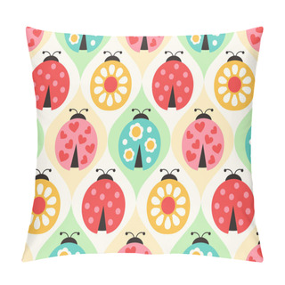 Personality  Ladybird Cartoon Pattern Pillow Covers