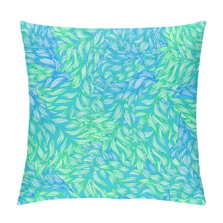 Personality  Turquoise Seamless Pattern Leaves Seaweed Pillow Covers
