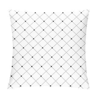 Personality  Geometric Abstract Seamless Repeating Vector Ornament With Diagonal Dotted Lines Squares. Pillow Covers