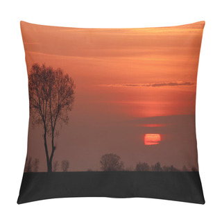 Personality  Lithuania Sunset Pillow Covers