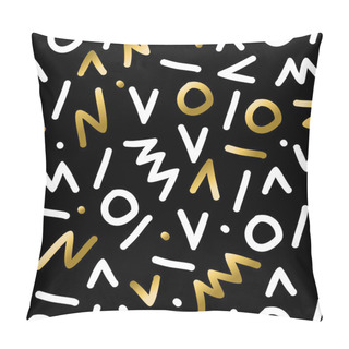 Personality  Abstract Retro Seamless Pattern In Gold Color  Pillow Covers