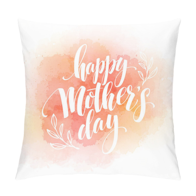 Personality  Happy Mothers Day Hand-drawn Lettering  card.  Vector illustration pillow covers