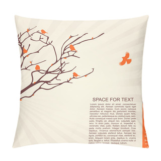 Personality  Little Birds On The Branches Pillow Covers