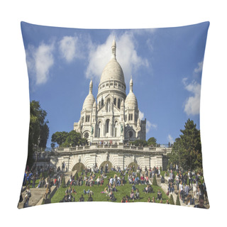 Personality  PARIS, April 2016:The Basilica Of Sacre Coeur In Paris, France. Basilica Is A Famous Catholic Church In Paris. It Is Located At The Highest Point In The City. Pillow Covers