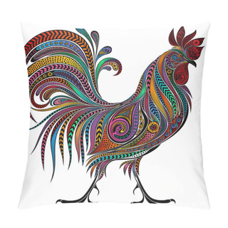 Personality  Vector Colored Cock Of The Patterns For The New Year 2017 Pillow Covers