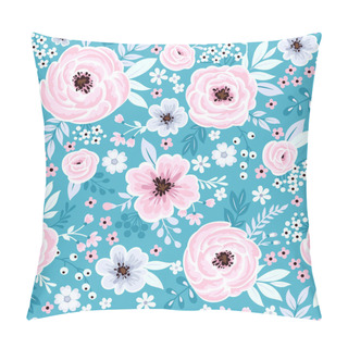 Personality  Seamless Cute Spring Floral Wallpaper Pillow Covers