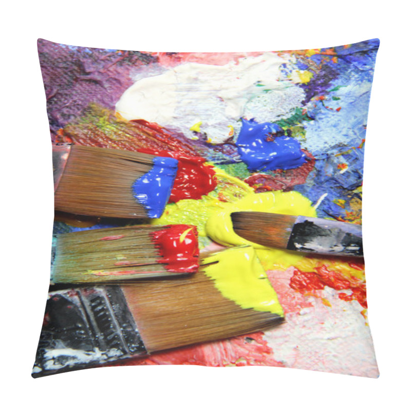 Personality  Vivid strokes and paintbrushes pillow covers