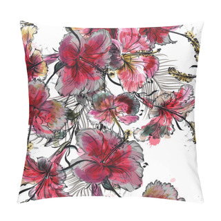 Personality  Beautiful Illustration Pattern With Hand Drawn Tropical Palm Lea Pillow Covers