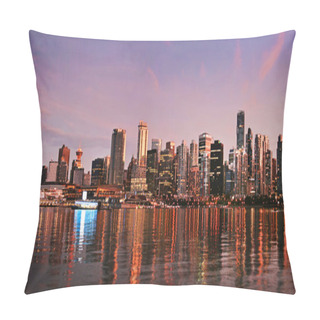 Personality  Vancouver Skyline Panorama At Sunset Pillow Covers