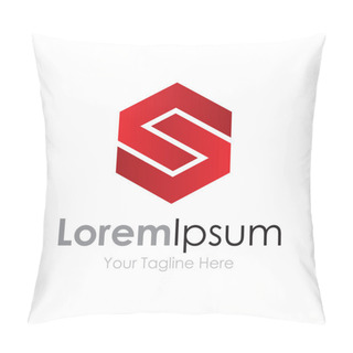 Personality  S Strong Capital Red Letter Business Element Icon Logo Pillow Covers