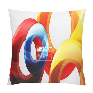 Personality  Glossy Circles Geometric Background Pillow Covers