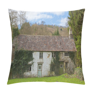 Personality  Ramshackle Derelict Rural Cottage Overgrown With Plants And Moss And Left Abandoned  Pillow Covers