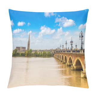 Personality  Old Stony Bridge In Bordeaux Pillow Covers