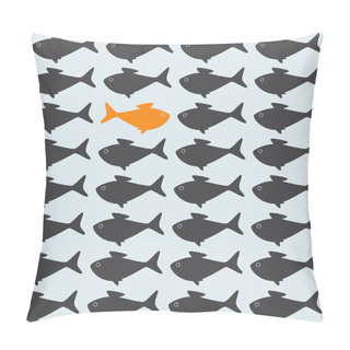 Personality  Background With Opposite Goldfish Pillow Covers