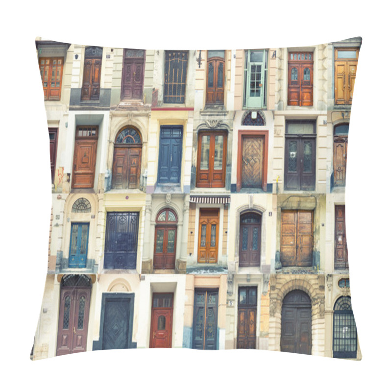 Personality  Collection of old doors pillow covers