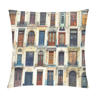 Personality  Collection Of Old Doors Pillow Covers