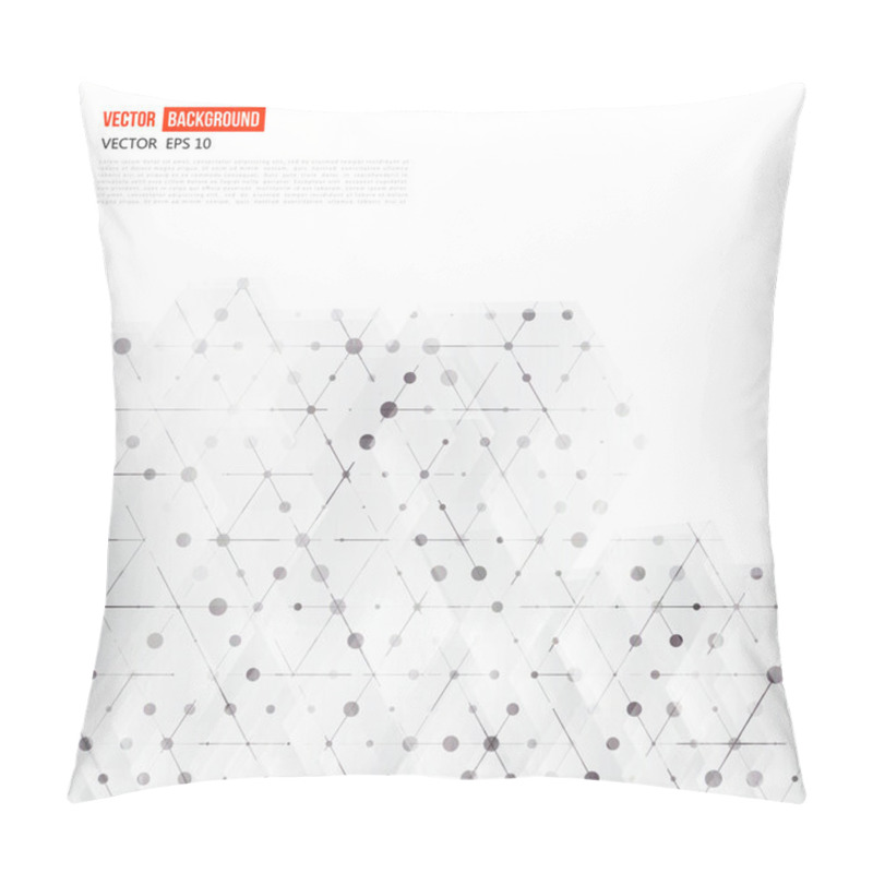Personality  Vector Abstract geometric shape from gray cubes.  pillow covers