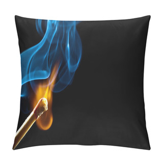 Personality  Ignition Of Match With Smoke Pillow Covers