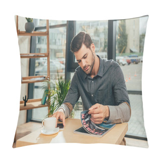 Personality  Man Reading Magazine Pillow Covers