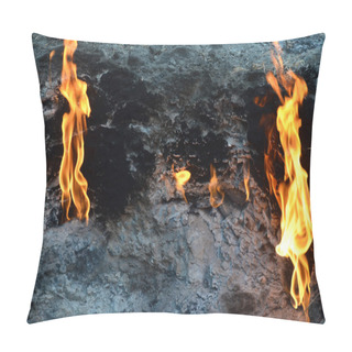 Personality  Methane Gas Escapes From Fissures Pillow Covers