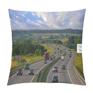 Personality  Billboards On The Highway With Cars Pillow Covers