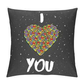 Personality  Hand-drawn Typographic Poster With Hearts Pillow Covers